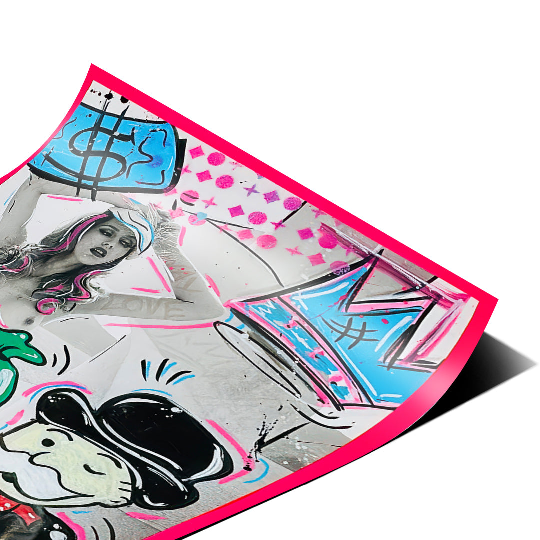 Eckdetail des Posters Money Talks