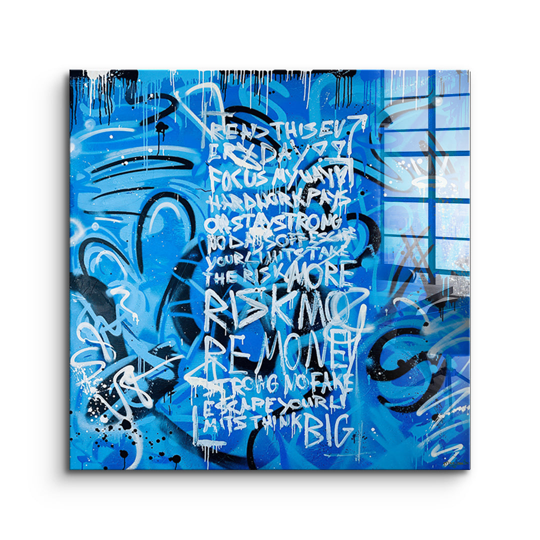 DOTCOMCANVAS Acrylglasbild More Risk More Money ohne Rahmen