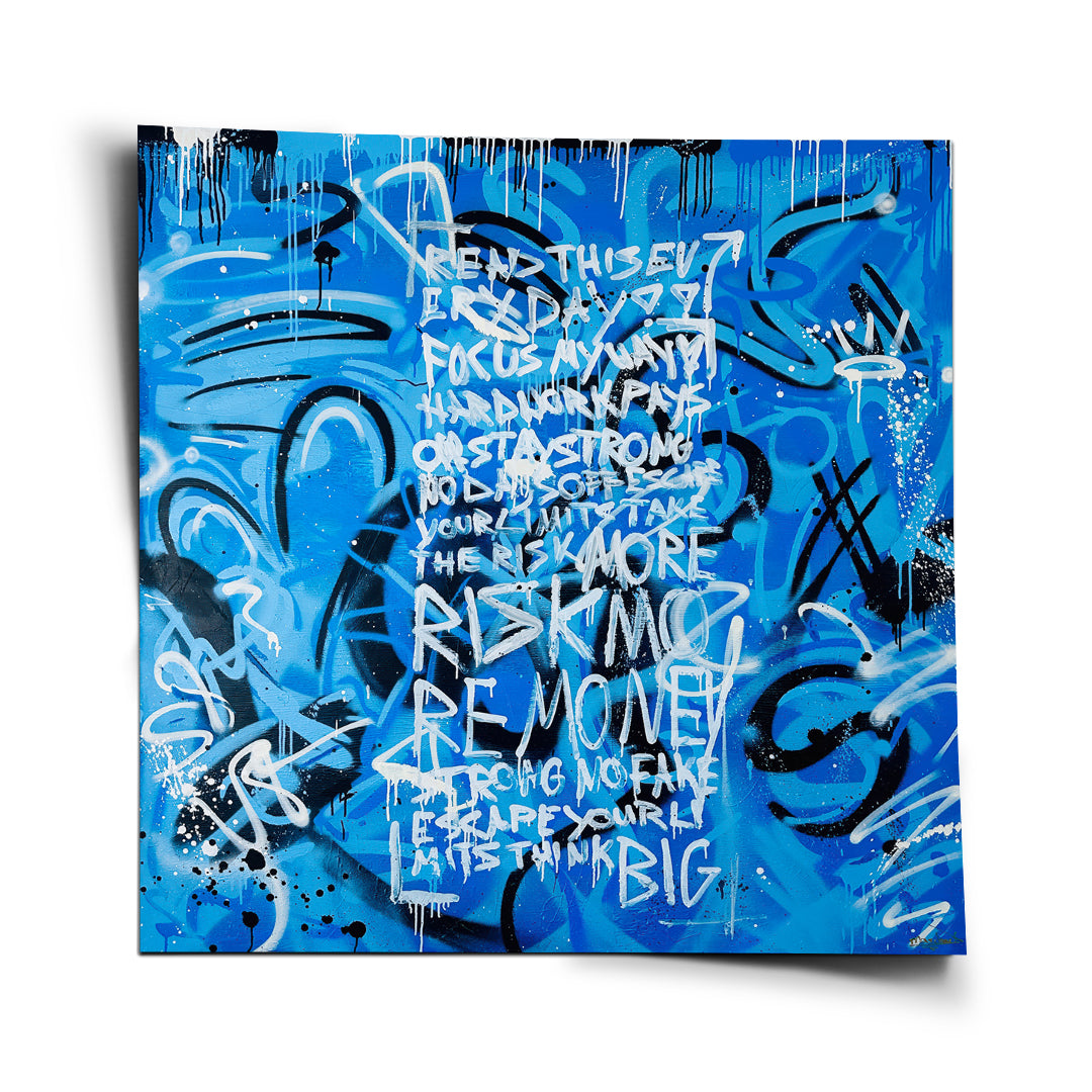 DOTCOMCANVAS Poster More Risk More Money ohne Rahmen