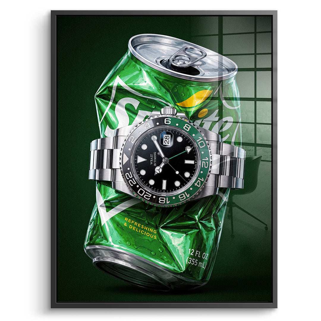 DOTCOMCANVAS Acrylglasbild Crushed Luxury im schwarzen Premium-Rahmen
