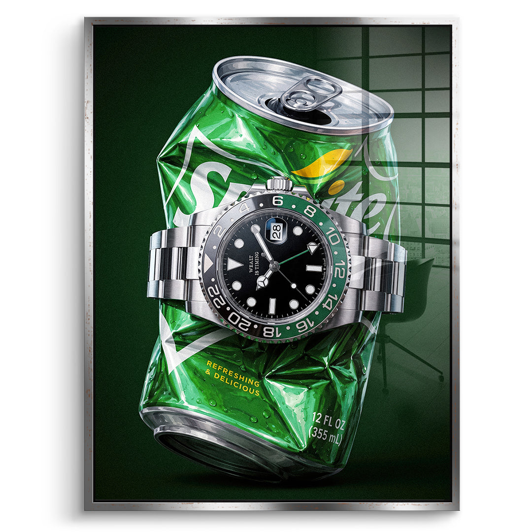DOTCOMCANVAS Acrylglasbild Crushed Luxury im silbernen Premium-Rahmen