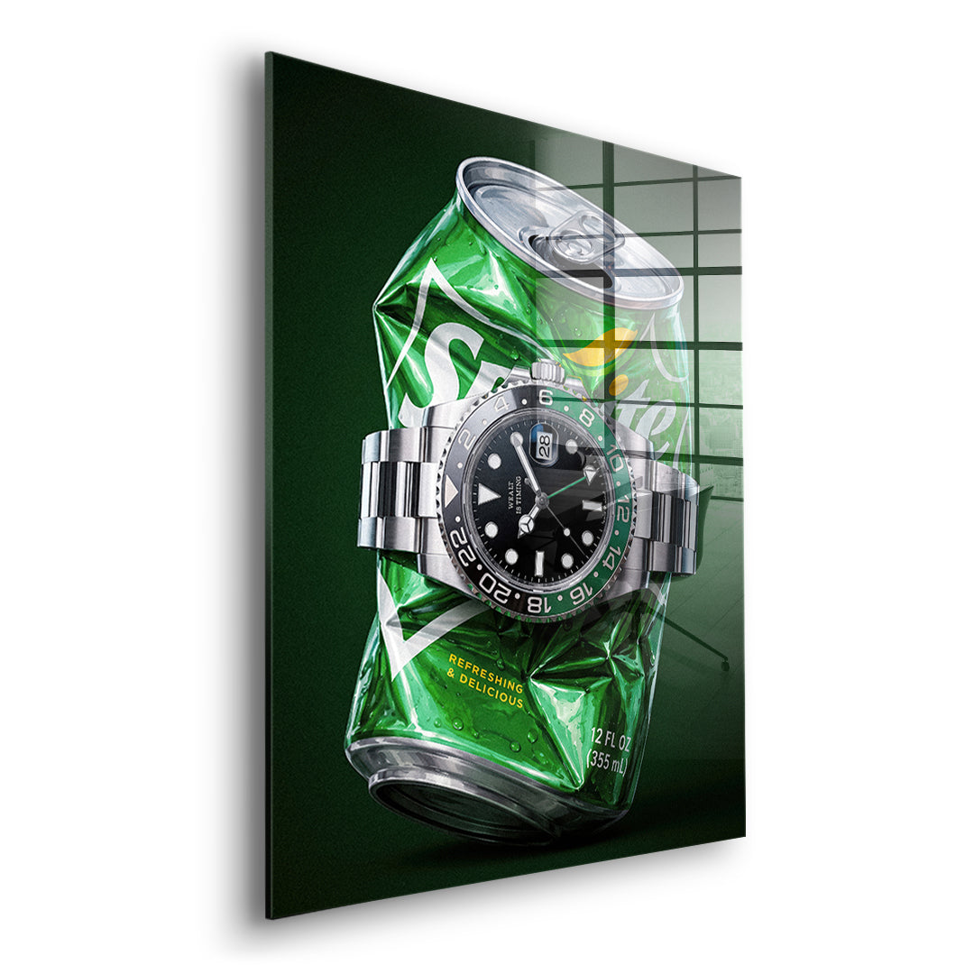 Seitenansicht des Acrylglasbilds Crushed Luxury ohne Rahmen
