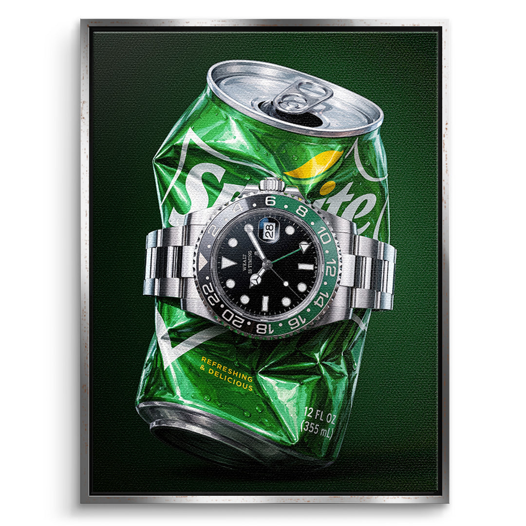 DOTCOMCANVAS Leinwandbild Crushed Luxury im silbernen Premium-Rahmen