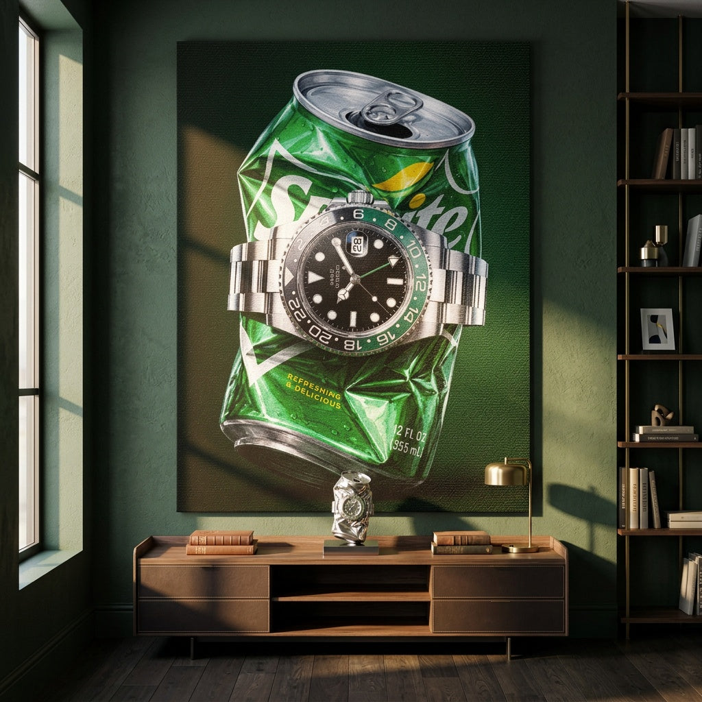 Leinwandbild Crushed Luxury an der Wand eines modernen Wohnraums