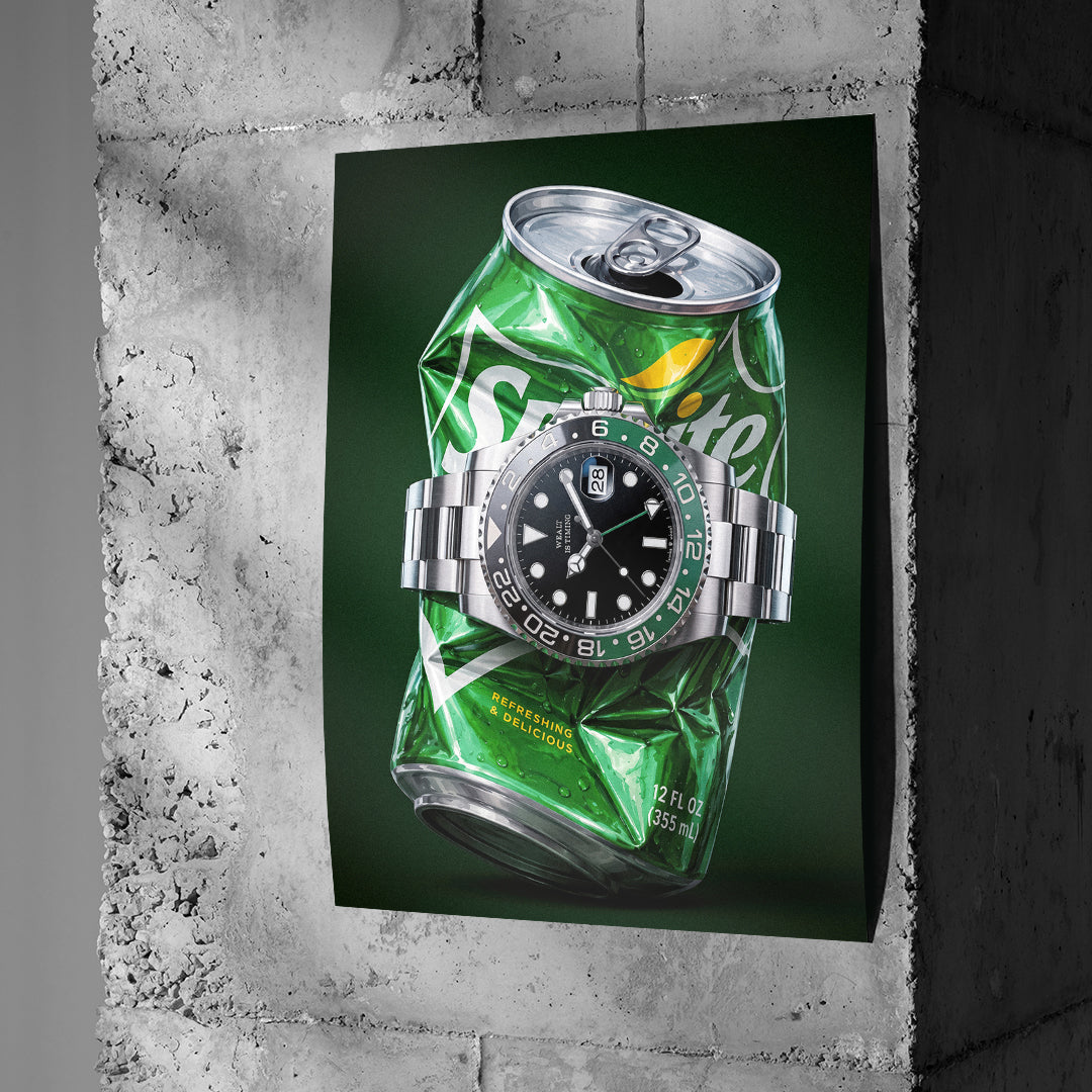Poster Crushed Luxury an einer Betonwand
