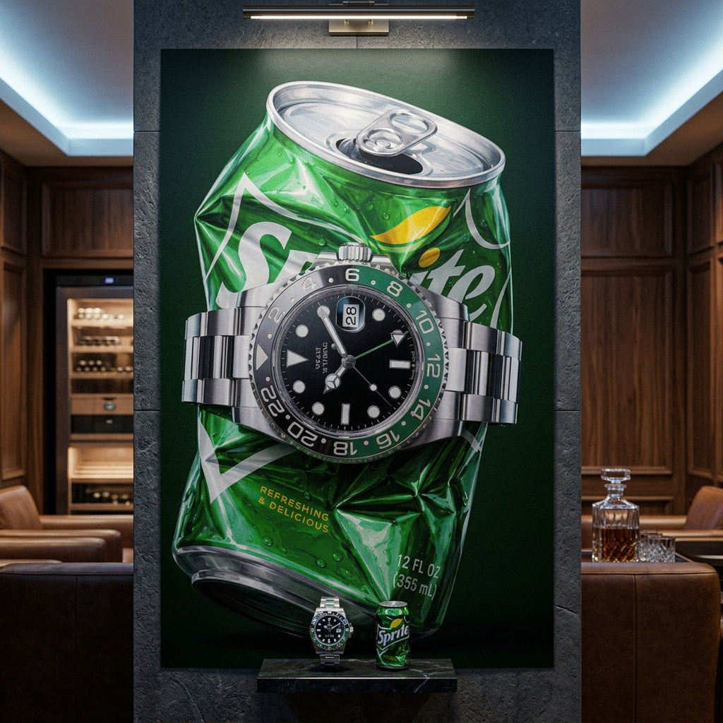 Poster Crushed Luxury an der Wand eines modernen Wohnraums