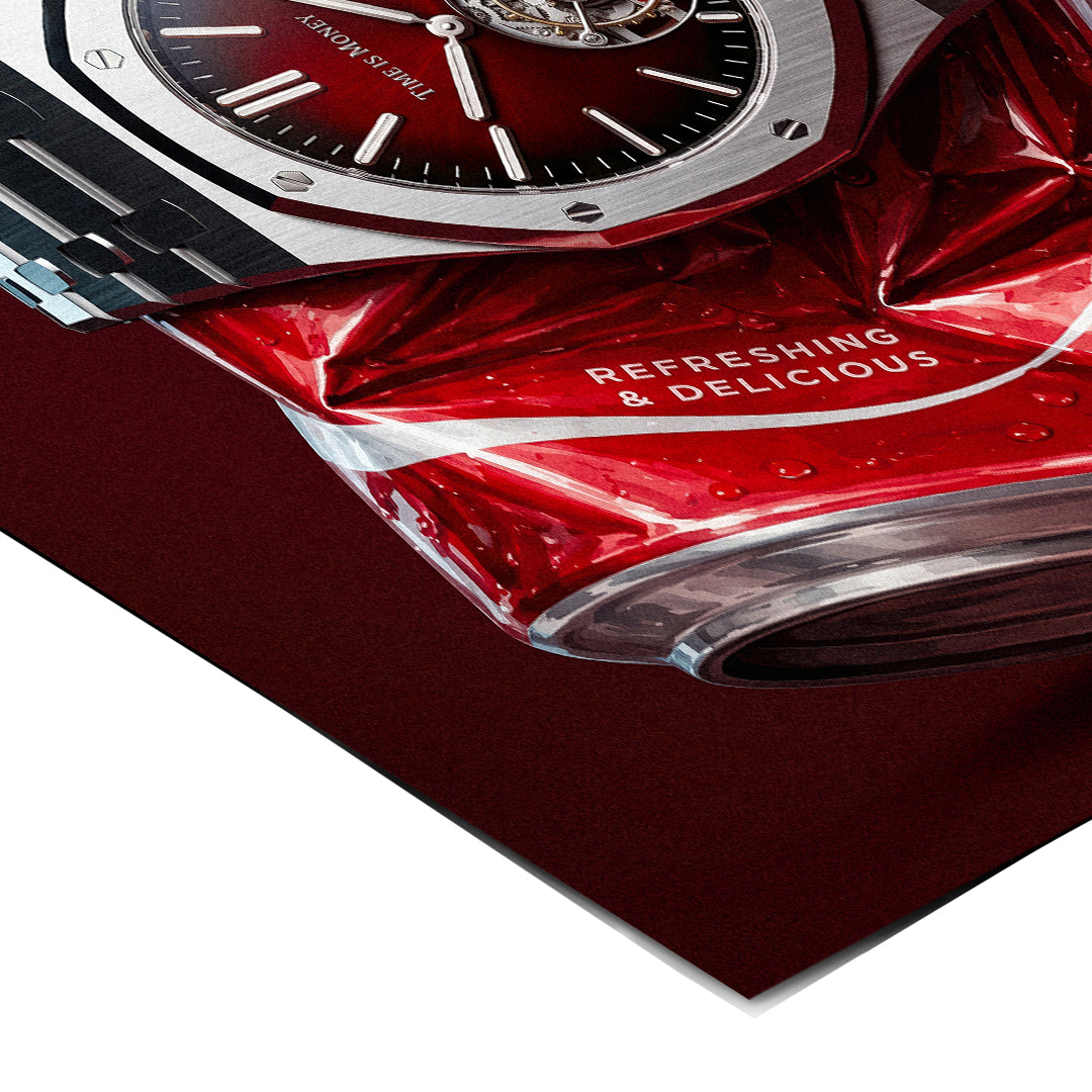 Eckdetail des Posters Crushed Red