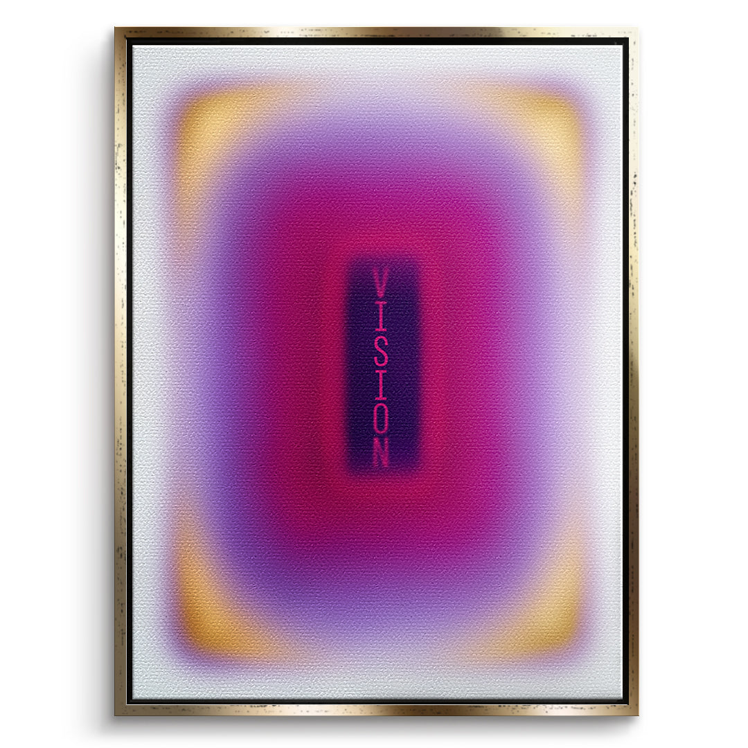 DOTCOMCANVAS Leinwandbild Vision Aura im goldenen Premium-Rahmen