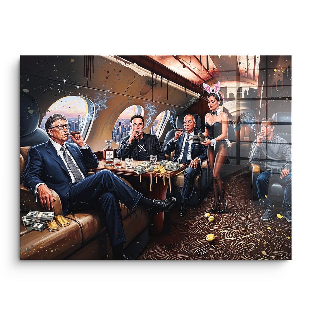 DOTCOMCANVAS Acrylglasbild Jet Friends ohne Rahmen