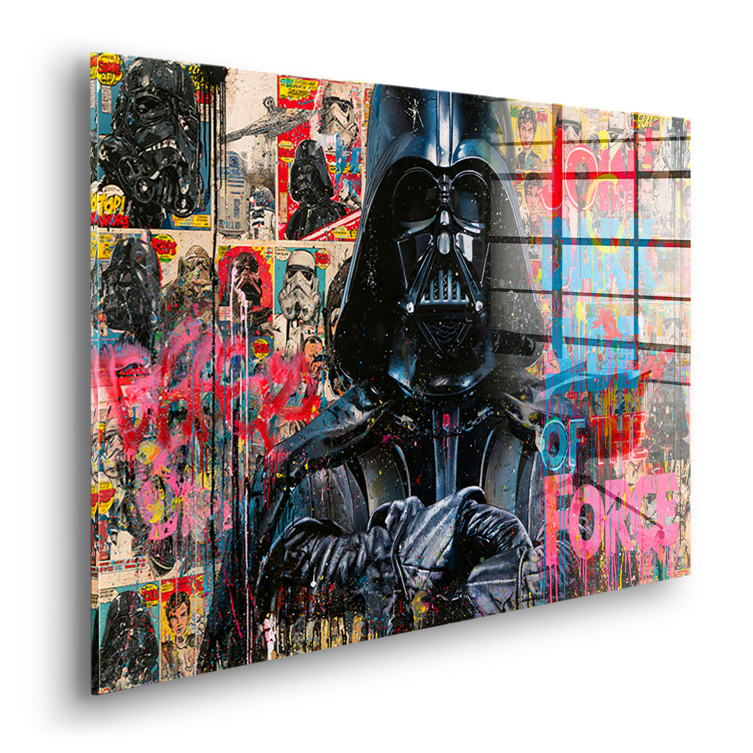 Seitenansicht des Acrylglasbilds Dark Side Graffiti ohne Rahmen