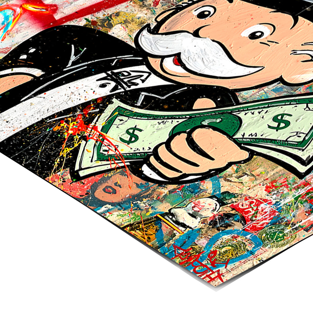 Eckdetail des Posters Making Money Is An Art Graffiti
