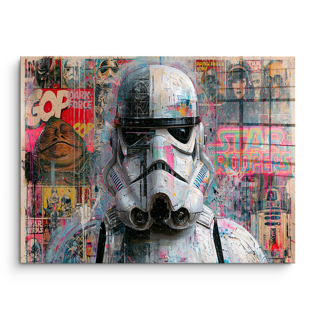 DOTCOMCANVAS Acrylglasbild Neon Trooper ohne Rahmen