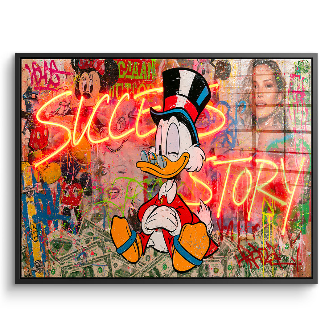 DOTCOMCANVAS Acrylglasbild Success Story im schwarzen Premium-Rahmen