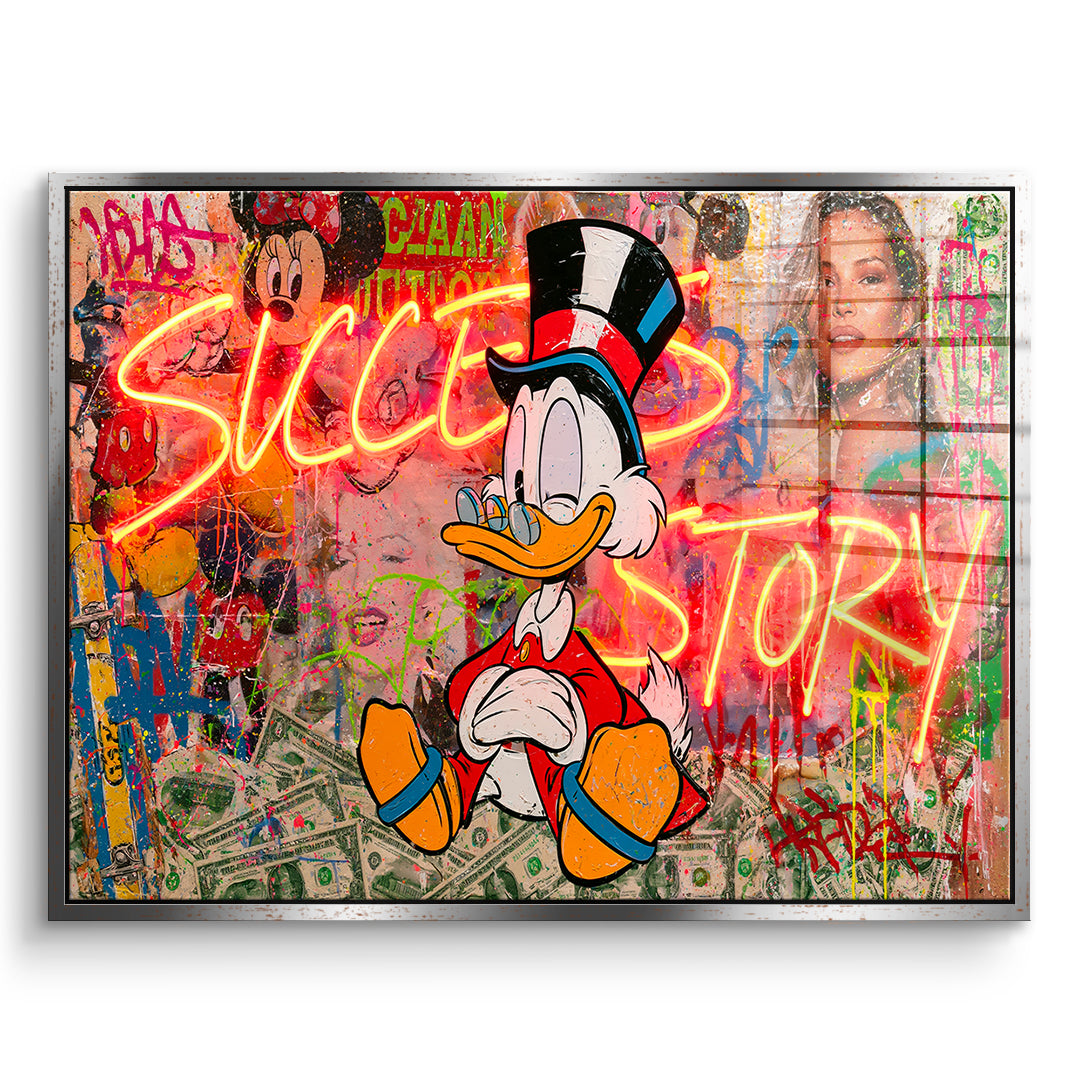 DOTCOMCANVAS Acrylglasbild Success Story im silbernen Premium-Rahmen