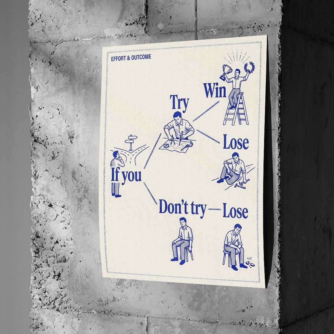 Poster If You Try an einer Betonwand