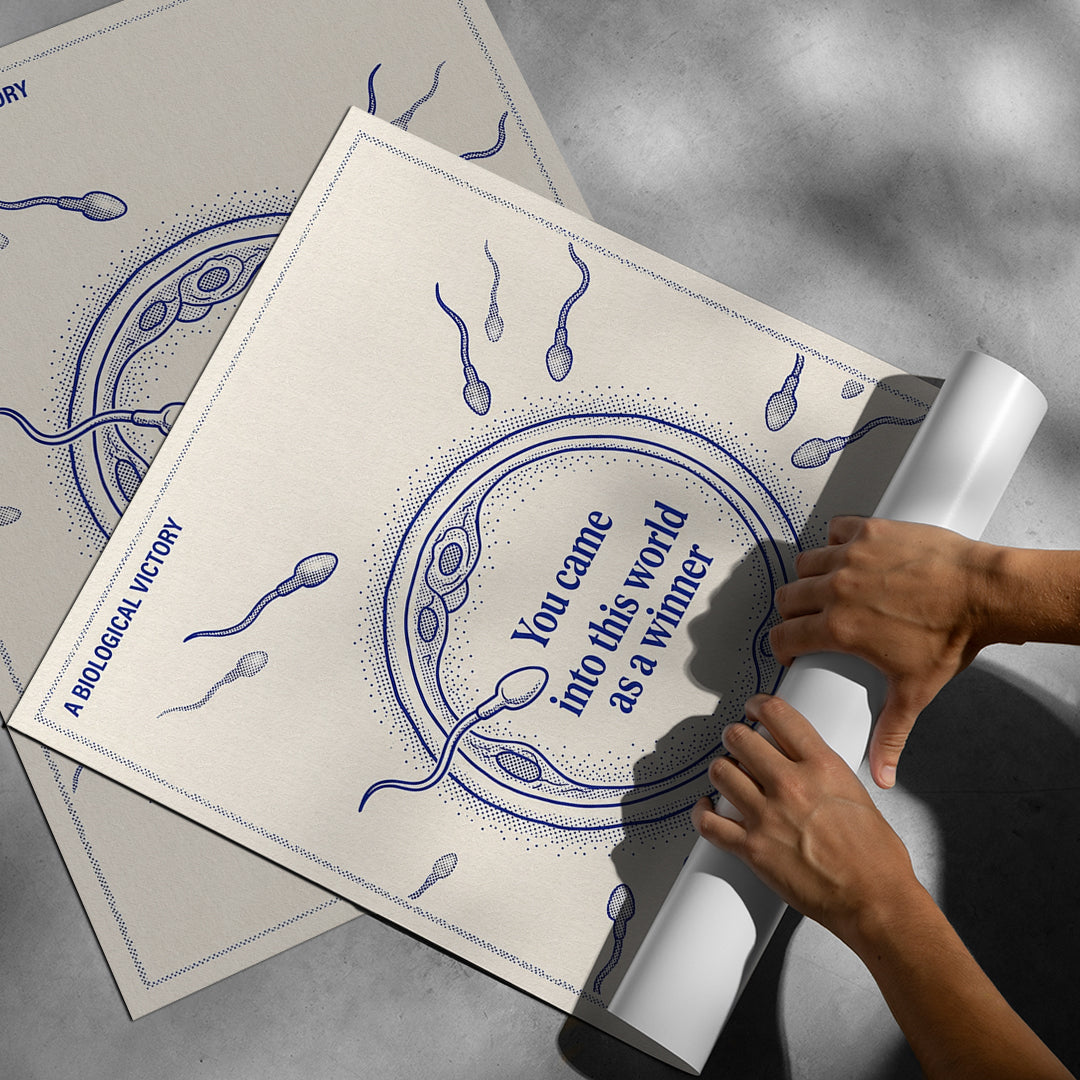 Aufgerolltes Poster Came Into The World As A Winner