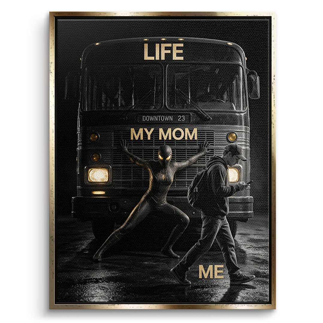 DOTCOMCANVAS Leinwandbild Life My Mom Me im goldenen Premium-Rahmen