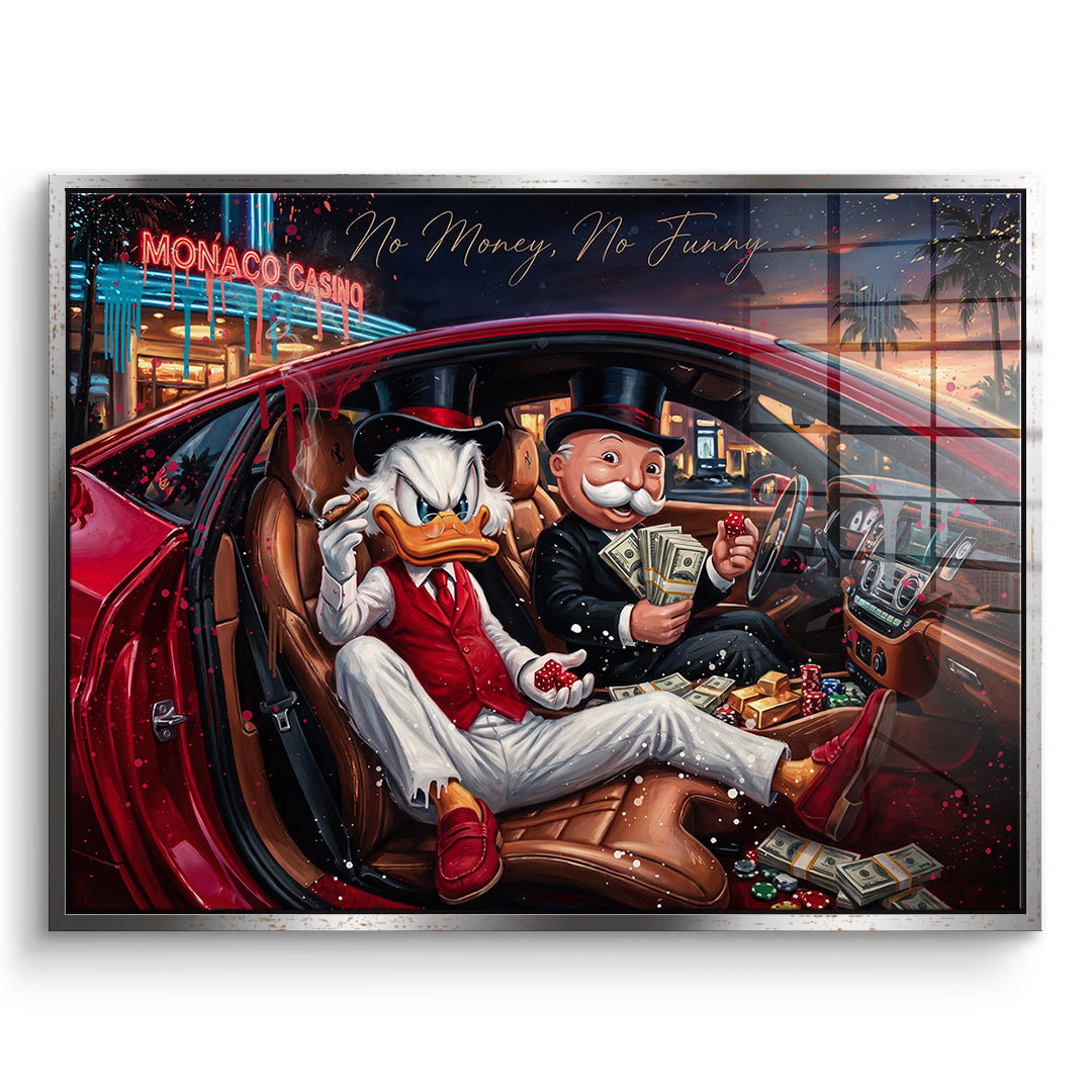 DOTCOMCANVAS Acrylglasbild Jackpot Winner im silbernen Premium-Rahmen