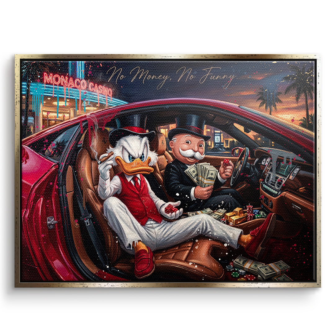 DOTCOMCANVAS Leinwandbild Jackpot Winner im goldenen Premium-Rahmen