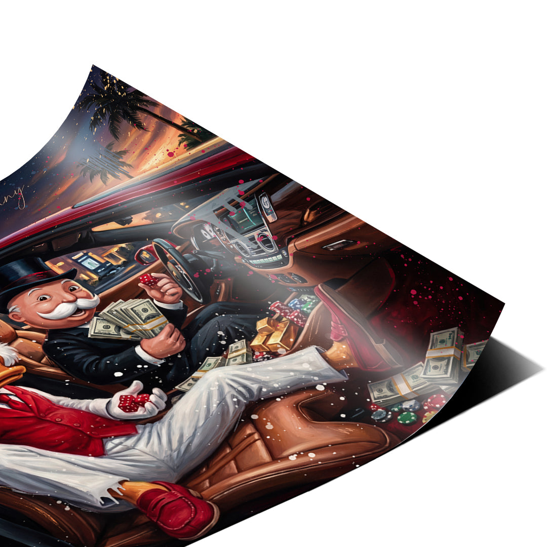 Eckdetail des Posters Jackpot Winner, Nahaufnahme