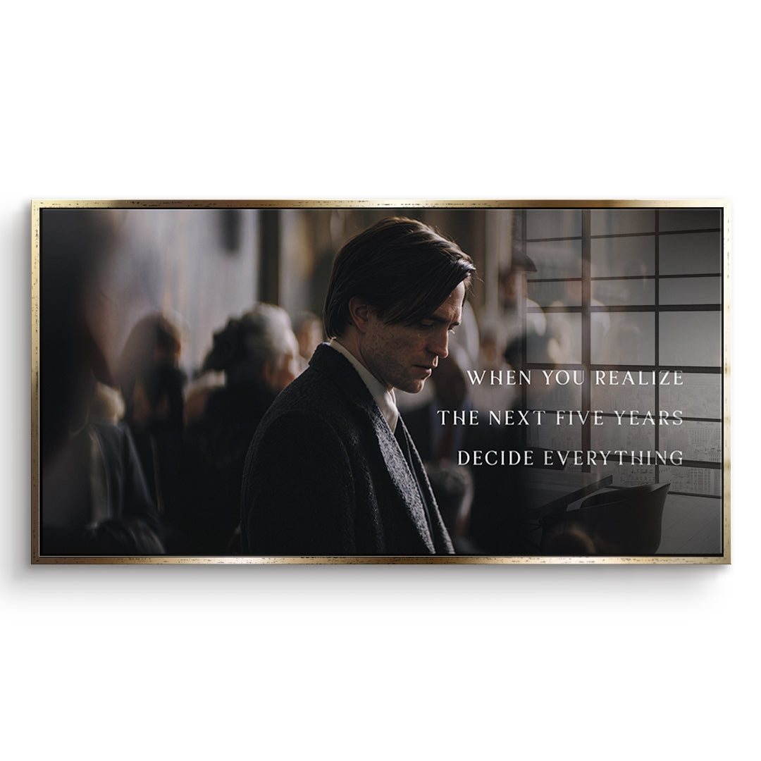 DOTCOMCANVAS Acrylglasbild When You Realize im goldenen Premium-Rahmen