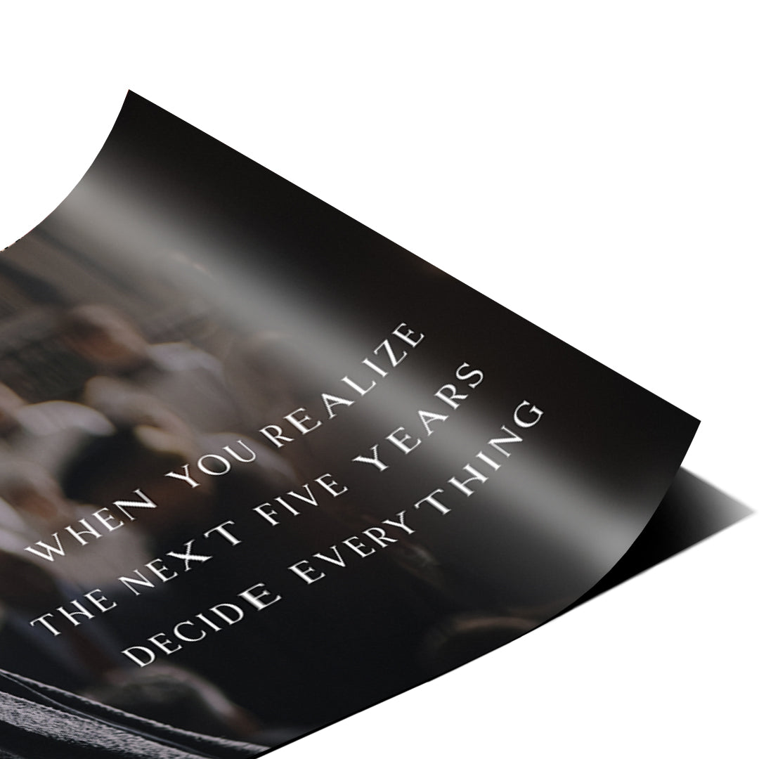 Eckdetail des Posters When You Realize, Nahaufnahme