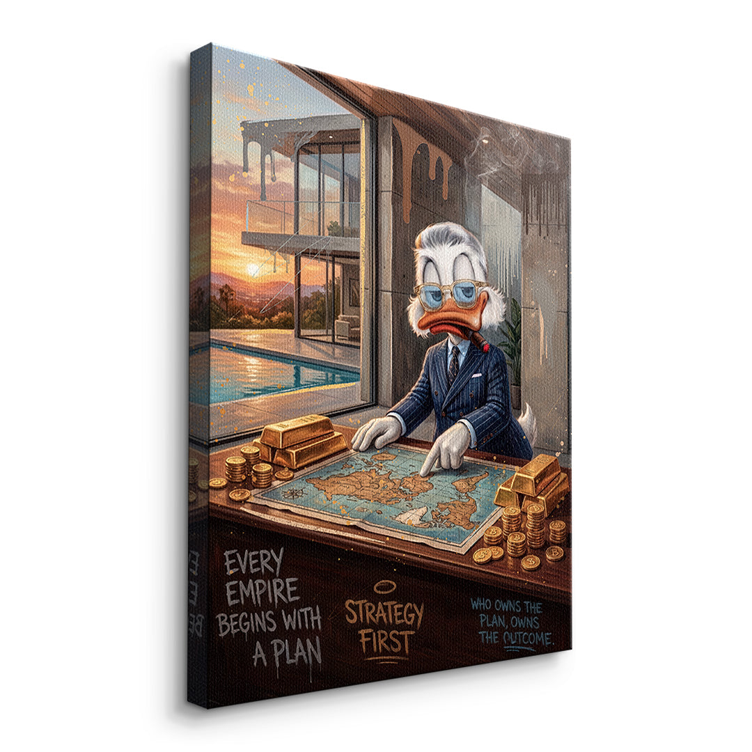 Seitenansicht des Leinwandbilds Vision First ohne Rahmen