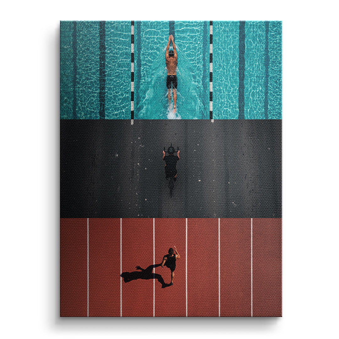DOTCOMCANVAS Leinwandbild Triathlon ohne Rahmen