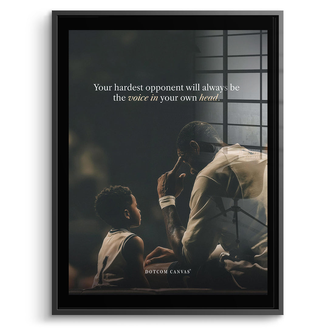 DOTCOMCANVAS Acrylglasbild Your Hardest Opponent Classic im schwarzen Premium-Rahmen