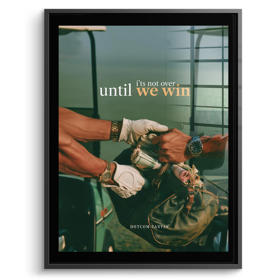 DOTCOMCANVAS Acrylglasbild Until We Win im schwarzen Premium-Rahmen