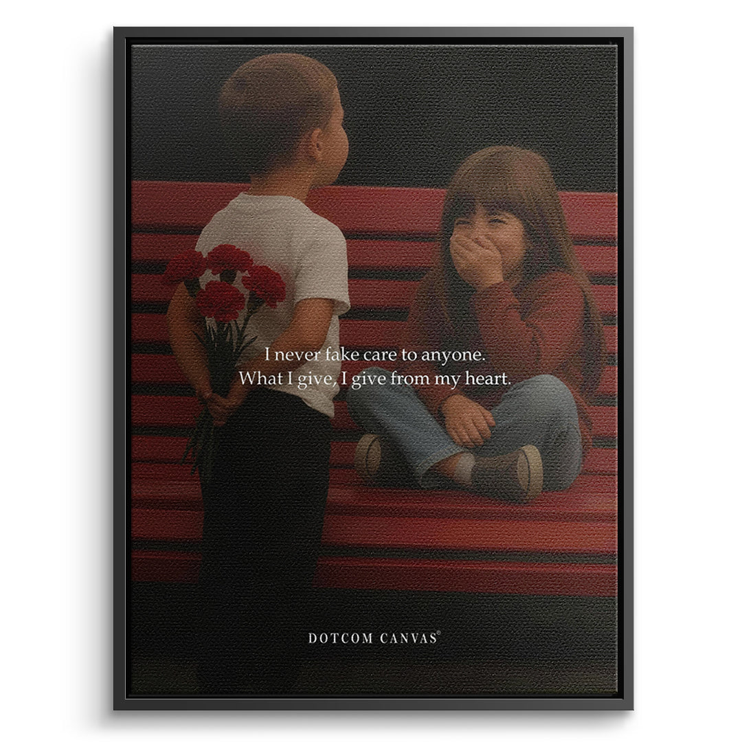 DOTCOMCANVAS Leinwandbild From My Heart im schwarzen Premium-Rahmen