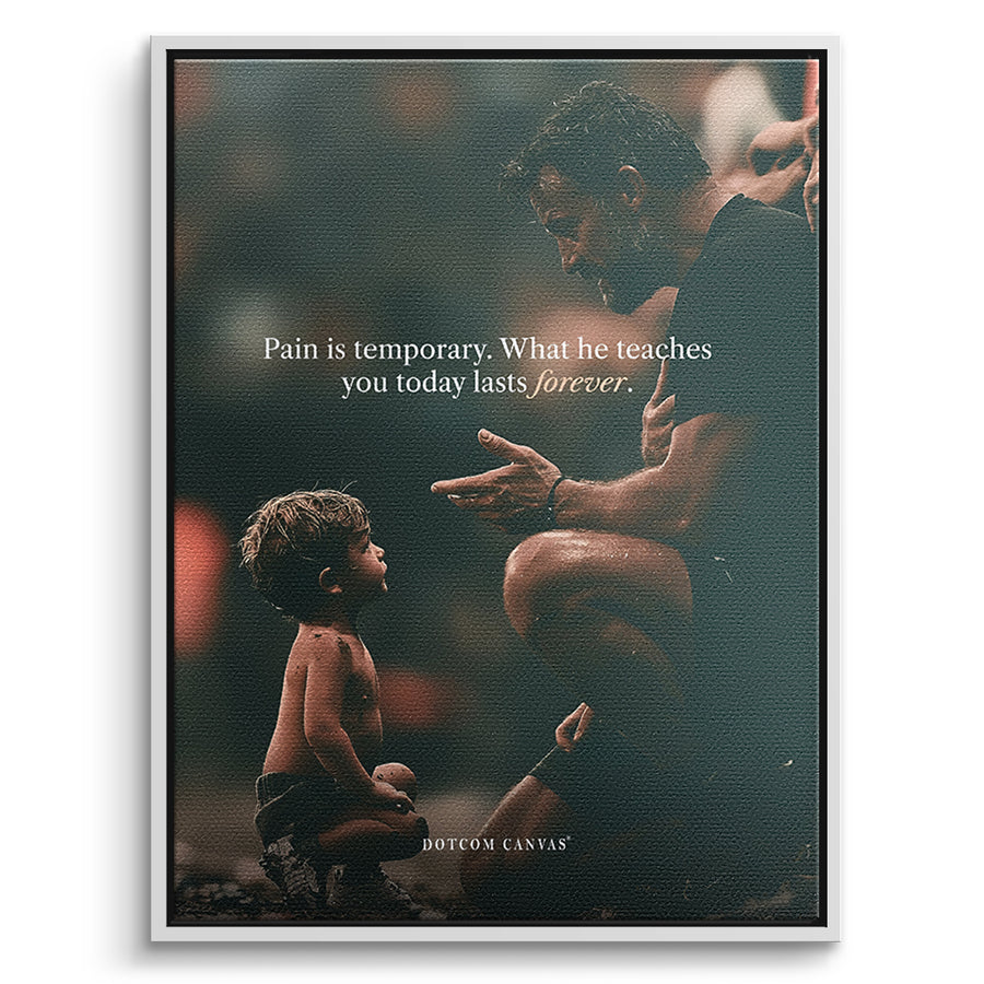 DOTCOMCANVAS Leinwandbild Pain Is Temporary im weißen Premium-Rahmen