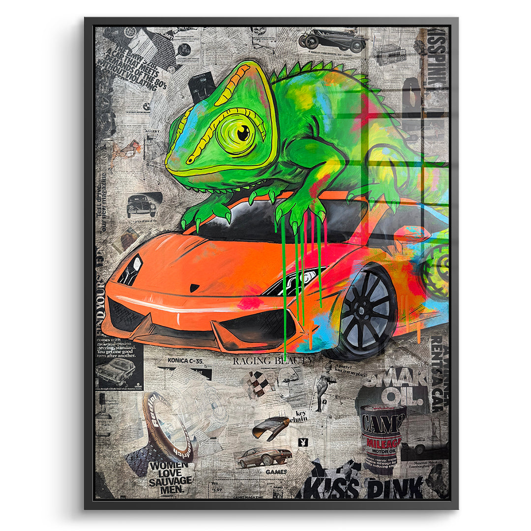 DOTCOMCANVAS Acrylglasbild Cha Million im schwarzen Premium-Rahmen