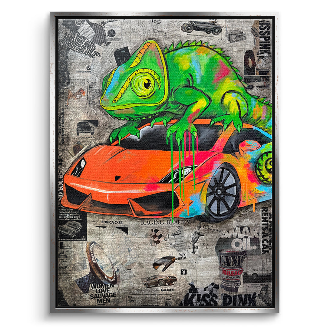 DOTCOMCANVAS Leinwandbild Cha Million im silbernen Premium-Rahmen
