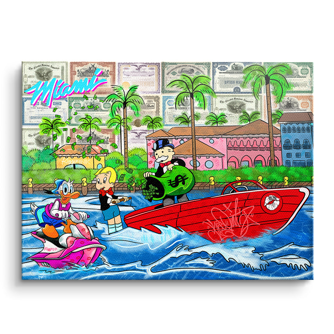 DOTCOMCANVAS Leinwandbild Miami Water Life ohne Rahmen