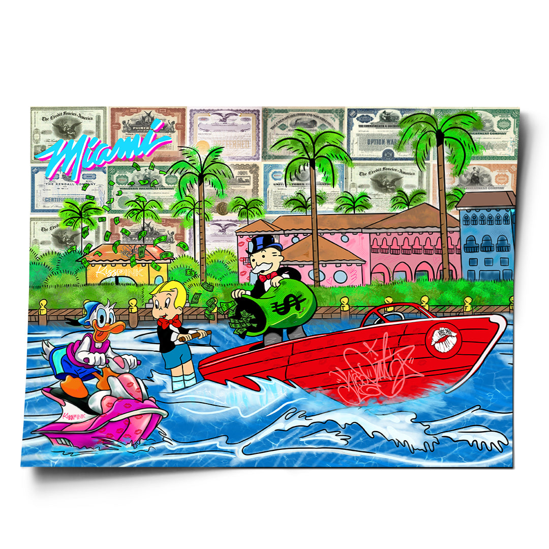 DOTCOMCANVAS Poster Miami Water Life