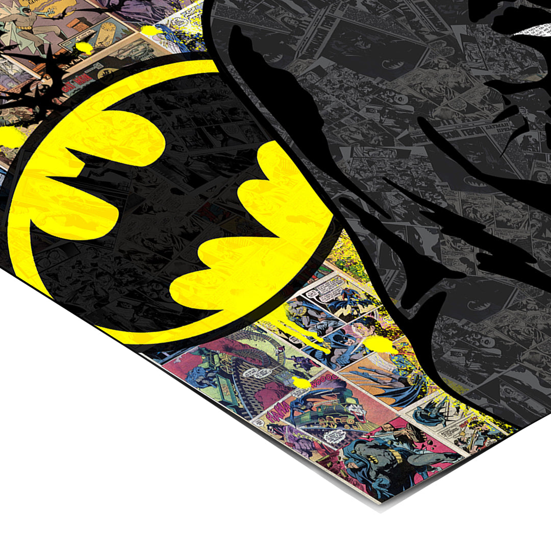 Eckdetail des Posters Comic Night Hero