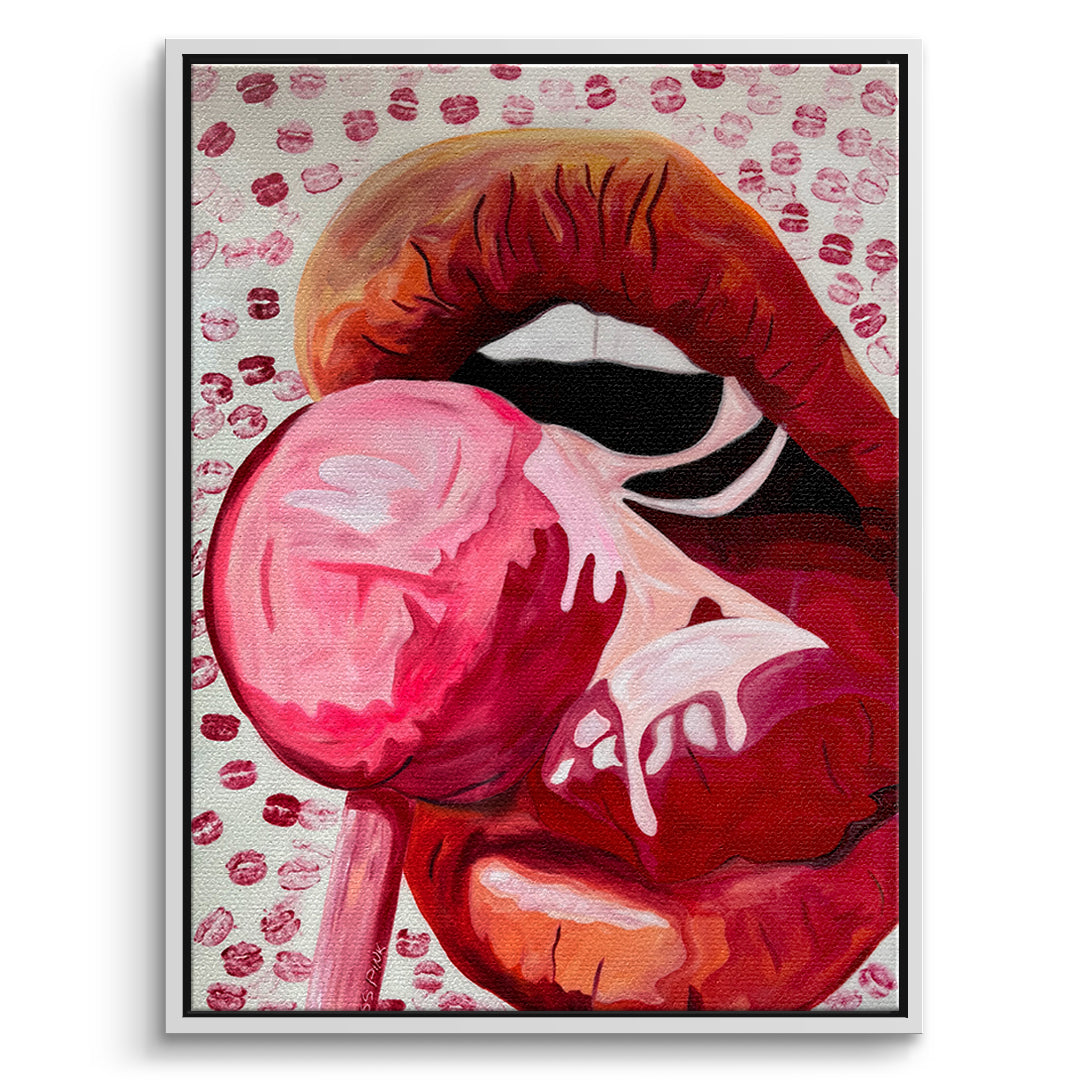 DOTCOMCANVAS Leinwandbild Lollipop im weißen Premium-Rahmen