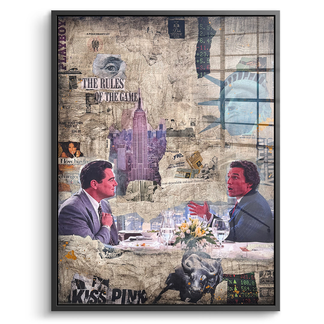 DOTCOMCANVAS Acrylglasbild Rules Of The Game im schwarzen Premium-Rahmen