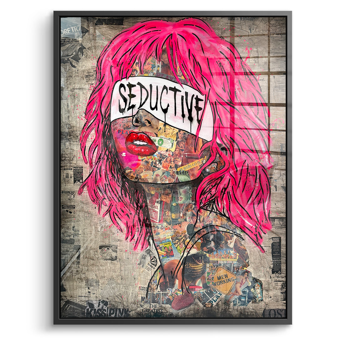 DOTCOMCANVAS Acrylglasbild Seductive im schwarzen Premium-Rahmen