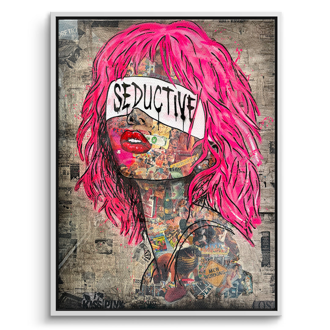 DOTCOMCANVAS Leinwandbild Seductive im weißen Premium-Rahmen