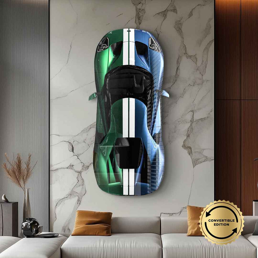 Rzeźba ścienna Ford GT - szkło akrylowe