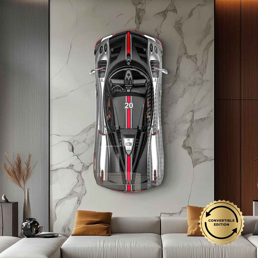 Rzeźba ścienna Pagani Huayra Roadster BC – szkło akrylowe