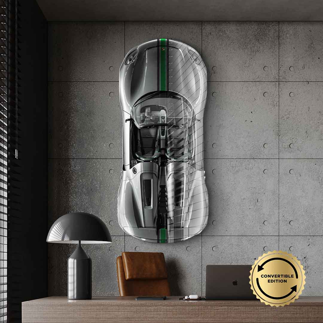 Rzeźba ścienna Porsche 918 Spyder - Szkło akrylowe