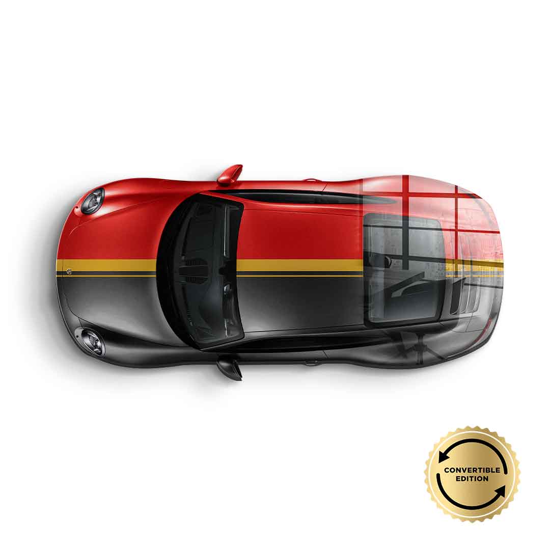 Wall sculpture Porsche 911 Carrera - acrylic glass