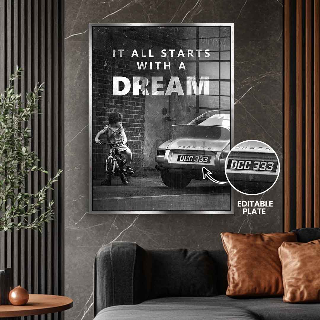It all starts with a dream - Acrylic glass - customizable