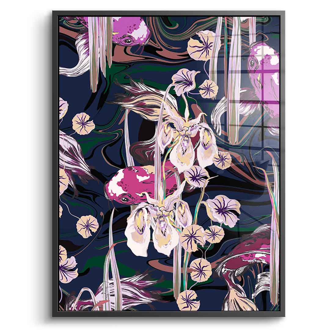 Koi Pond Purple - Acrylglas