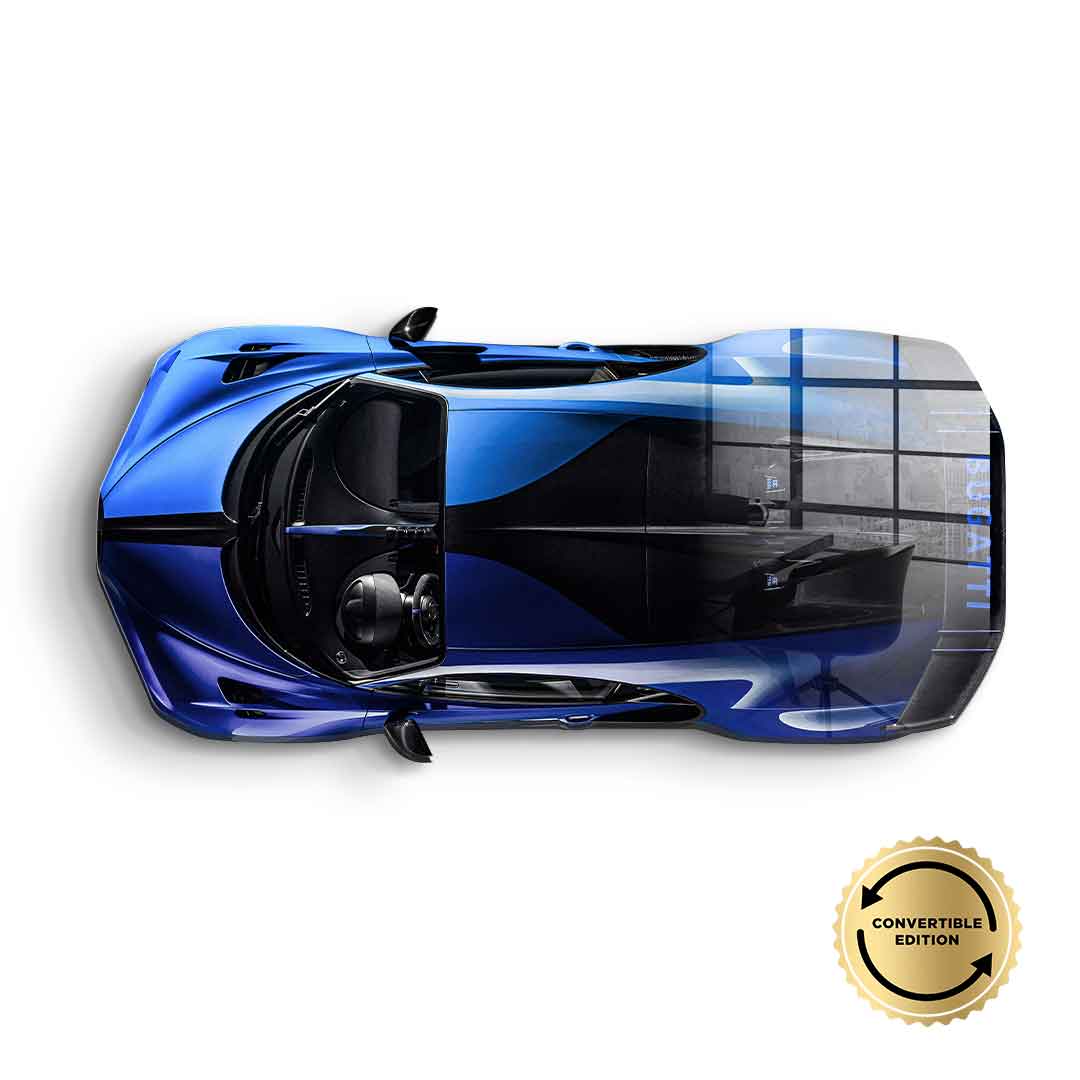 Rzeźba ścienna Bugatti Bolide – szkło akrylowe