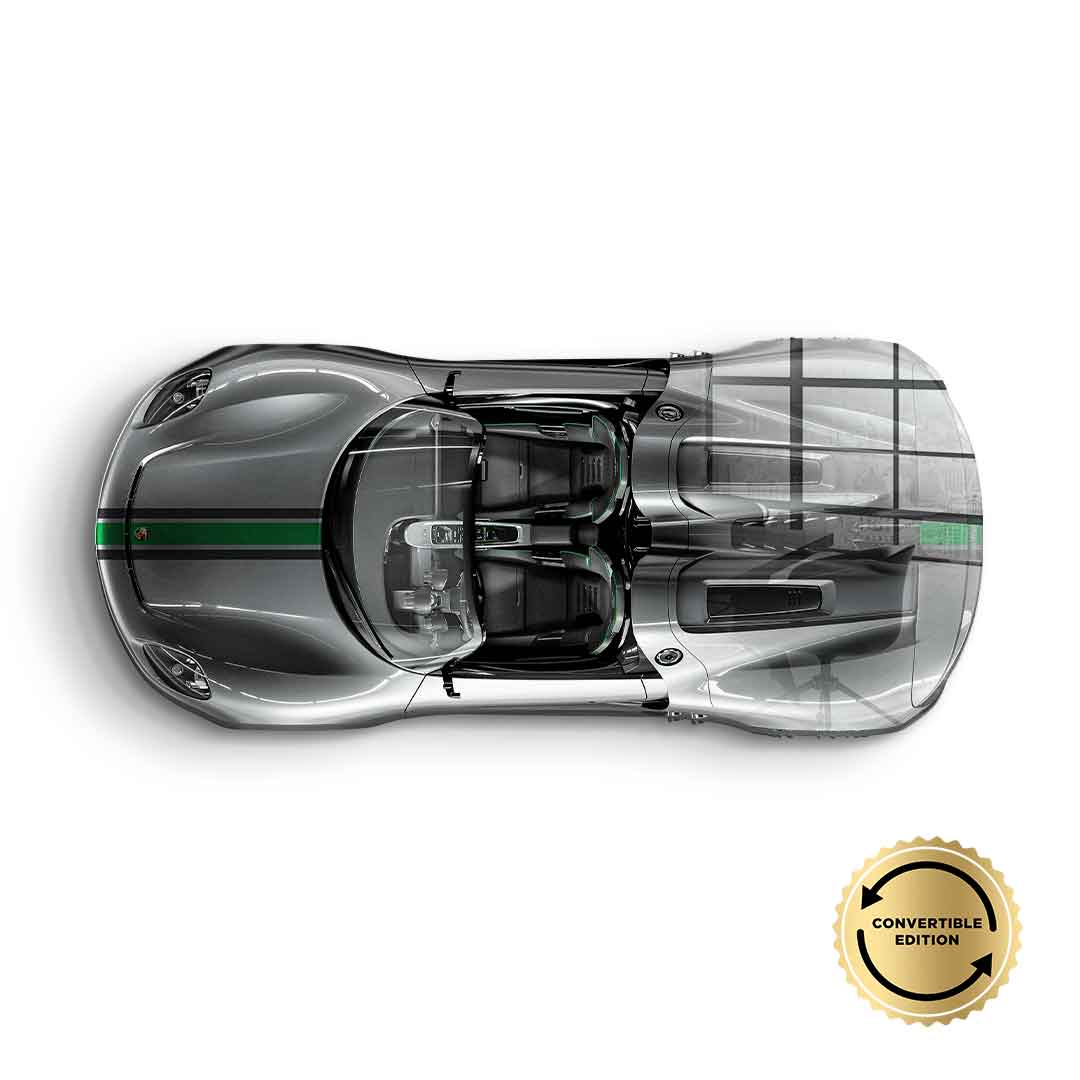 Rzeźba ścienna Porsche 918 Spyder - Szkło akrylowe