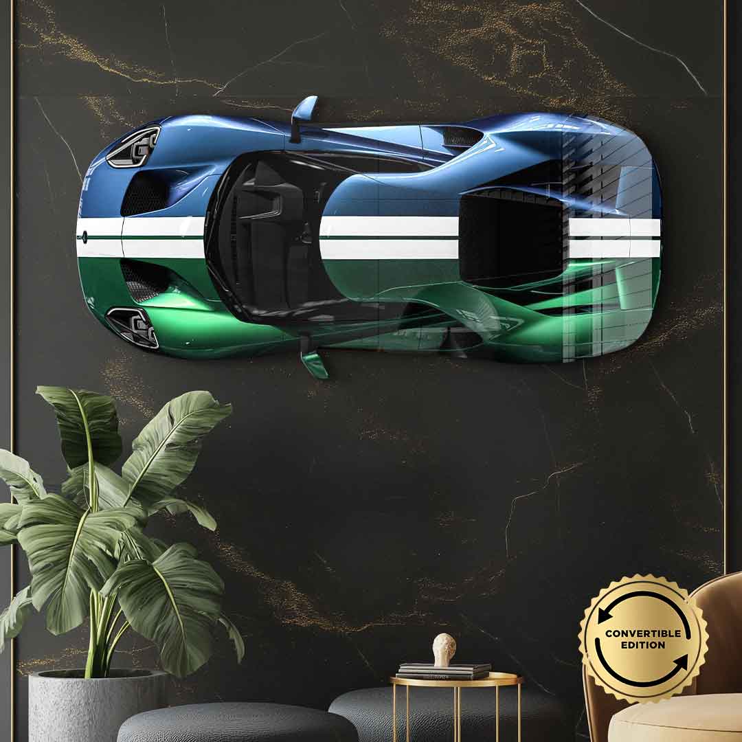Wandskulptur Ford GT - Acrylglas